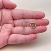 Oro Laminado Huggie Hoop, Gold Filled Style with Amethyst Cubic Zirconia, Polished, Golden Finish, 02.267.0140.3.12
