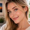 Rhodium Gold Filled Huggie Hoop, with Green Cubic Zirconia, Polished, Rhodium Finish, 02.267.0140.6.12