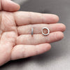 Rhodium Gold Filled Huggie Hoop, with Amethyst Cubic Zirconia, Polished, Rhodium Finish, 02.267.0140.8.12