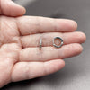 Rhodium Gold Filled Huggie Hoop, with Multicolor Cubic Zirconia, Polished, Rhodium Finish, 02.267.0140.9.12