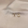 Oro Laminado Huggie Hoop, Gold Filled Style with White Cubic Zirconia, Polished, Golden Finish, 02.267.0140.14