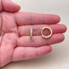 Oro Laminado Huggie Hoop, Gold Filled Style with White Cubic Zirconia, Polished, Golden Finish, 02.267.0140.16