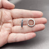 Rhodium Gold Filled Huggie Hoop, with Sapphire Blue Cubic Zirconia, Polished, Rhodium Finish, 02.267.0140.7.16