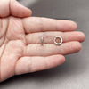 Rhodium Gold Filled Huggie Hoop, with White Cubic Zirconia, Polished, Rhodium Finish, 02.267.0141.1.10