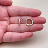 Oro Laminado Huggie Hoop, Gold Filled Style with White Cubic Zirconia, Polished, Golden Finish, 02.267.0141.14