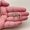 Oro Laminado Huggie Hoop, Gold Filled Style with White Cubic Zirconia, Polished, Golden Finish, 02.267.0143.12