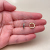 Oro Laminado Huggie Hoop, Gold Filled Style with Sapphire Blue Cubic Zirconia, Polished, Golden Finish, 02.267.0143.2.12