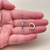 Oro Laminado Huggie Hoop, Gold Filled Style with Amethyst Cubic Zirconia, Polished, Golden Finish, 02.267.0143.3.12