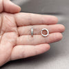 Rhodium Gold Filled Huggie Hoop, with White Cubic Zirconia, Polished, Rhodium Finish, 02.267.0143.5.12