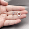 Rhodium Gold Filled Huggie Hoop, with Sapphire Blue Cubic Zirconia, Polished, Rhodium Finish, 02.267.0143.7.12