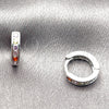 Oro Laminado Huggie Hoop, Gold Filled Style with Multicolor Cubic Zirconia, Polished, Golden Finish, 02.267.0143.9.12
