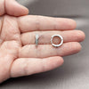 Rhodium Gold Filled Huggie Hoop, with White Cubic Zirconia, Polished, Rhodium Finish, 02.267.0143.5.14