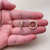 Oro Laminado Huggie Hoop, Gold Filled Style with White Cubic Zirconia, Polished, Golden Finish, 02.267.0143.16