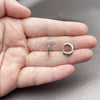 Rhodium Gold Filled Huggie Hoop, with Sapphire Blue Cubic Zirconia, Polished, Rhodium Finish, 02.267.0144.7.12