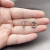 Rhodium Gold Filled Huggie Hoop, with Amethyst Cubic Zirconia, Polished, Rhodium Finish, 02.267.0144.8.12