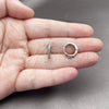 Rhodium Gold Filled Huggie Hoop, with White Cubic Zirconia, Polished, Rhodium Finish, 02.267.0144.5.14