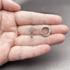 Rhodium Gold Filled Huggie Hoop, with Sapphire Blue Cubic Zirconia, Polished, Rhodium Finish, 02.267.0144.7.14