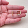 Oro Laminado Huggie Hoop, Gold Filled Style with Multicolor Cubic Zirconia, Polished, Golden Finish, 02.267.0144.4.16