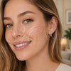 Rhodium Gold Filled Huggie Hoop, with White Cubic Zirconia, Polished, Rhodium Finish, 02.267.0144.5.16