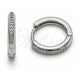 White Gold Filled Huggie Hoop, with Amethyst Cubic Zirconia, Polished, Rhodium Finish, 02.267.0144.8.16