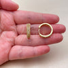 Oro Laminado Huggie Hoop, Gold Filled Style with White Cubic Zirconia, Polished, Golden Finish, 02.195.0356.20