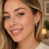 Rhodium Gold Filled Huggie Hoop, with White Cubic Zirconia, Polished, Rhodium Finish, 02.195.0356.1.20