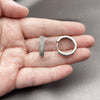 Rhodium Gold Filled Huggie Hoop, with White Cubic Zirconia, Polished, Rhodium Finish, 02.195.0356.1.20