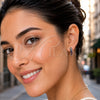 Oro Laminado Huggie Hoop, Gold Filled Style with Multicolor Cubic Zirconia, Polished, Golden Finish, 02.267.0145.1.18