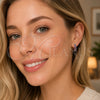 Rhodium Gold Filled Huggie Hoop, with Multicolor Cubic Zirconia, Polished, Rhodium Finish, 02.267.0145.3.18