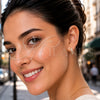 Oro Laminado Huggie Hoop, Gold Filled Style with White Cubic Zirconia, Polished, Golden Finish, 02.267.0146.14