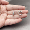 Rhodium Gold Filled Huggie Hoop, with White Cubic Zirconia, Polished, Rhodium Finish, 02.267.0146.7.14