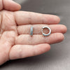 Rhodium Gold Filled Huggie Hoop, with Turquoise and White Cubic Zirconia, Polished, Rhodium Finish, 02.267.0146.11.14
