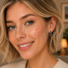 Rhodium Gold Filled Huggie Hoop, with Multicolor and White Cubic Zirconia, Polished, Rhodium Finish, 02.267.0146.13.14