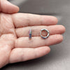 Rhodium Gold Filled Huggie Hoop, with Multicolor and White Cubic Zirconia, Polished, Rhodium Finish, 02.267.0146.13.14