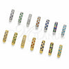 Rhodium Gold Filled Huggie Hoop, with Multicolor and White Cubic Zirconia, Polished, Rhodium Finish, 02.267.0146.13.14