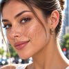 Oro Laminado Huggie Hoop, Gold Filled Style with Multicolor and White Cubic Zirconia, Polished, Golden Finish, 02.267.0147.5.15