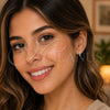 Rhodium Gold Filled Huggie Hoop, with White Cubic Zirconia, Polished, Rhodium Finish, 02.267.0148.5.12