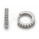Argolla Huggie 02.267.0148.5.12 Oro Laminado Blanco, con Zirconia Cubica Blanca, Pulido, Rodinado