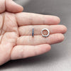 Rhodium Gold Filled Huggie Hoop, with Sapphire Blue Cubic Zirconia, Polished, Rhodium Finish, 02.267.0148.7.12