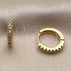 Oro Laminado Huggie Hoop, Gold Filled Style Polished, Golden Finish, 02.267.0148.14