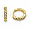 Oro Laminado Huggie Hoop, Gold Filled Style Polished, Golden Finish, 02.267.0148.14