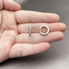Rhodium Gold Filled Huggie Hoop, with White Cubic Zirconia, Polished, Rhodium Finish, 02.267.0148.5.14