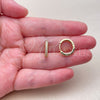 Oro Laminado Huggie Hoop, Gold Filled Style with White Cubic Zirconia, Polished, Golden Finish, 02.267.0148.16