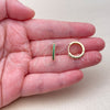 Oro Laminado Huggie Hoop, Gold Filled Style with Green Cubic Zirconia, Polished, Golden Finish, 02.267.0148.1.16