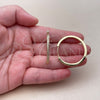Oro Laminado Huggie Hoop, Gold Filled Style with White Micro Pave, Polished, Golden Finish, 02.267.0149.35
