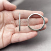 Rhodium Gold Filled Huggie Hoop, with White Micro Pave, Polished, Rhodium Finish, 02.267.0149.1.35