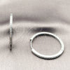 Rhodium Gold Filled Huggie Hoop, with White Micro Pave, Polished, Rhodium Finish, 02.267.0149.1.35