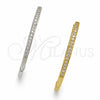 Rhodium Gold Filled Huggie Hoop, with White Micro Pave, Polished, Rhodium Finish, 02.267.0149.1.35