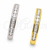 Rhodium Gold Filled Huggie Hoop, with White Cubic Zirconia, Polished, Rhodium Finish, 02.267.0150.1.30