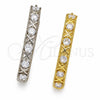 Rhodium Gold Filled Huggie Hoop, with White Cubic Zirconia, Polished, Rhodium Finish, 02.267.0151.1.30